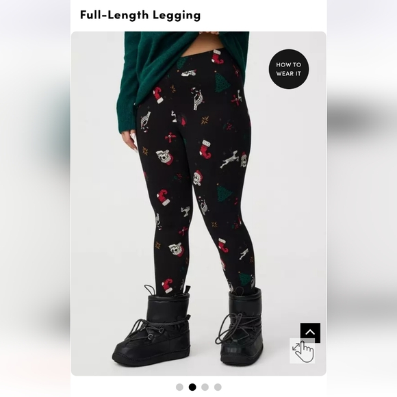Torrid Black Holiday Print Leggings - Picture 3 of 4